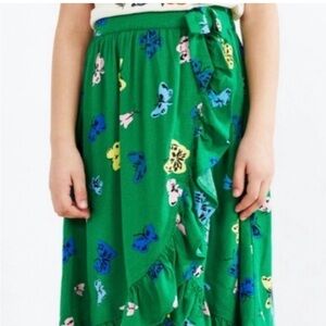 Hanna Andersson Green Butterfly Print Skirt